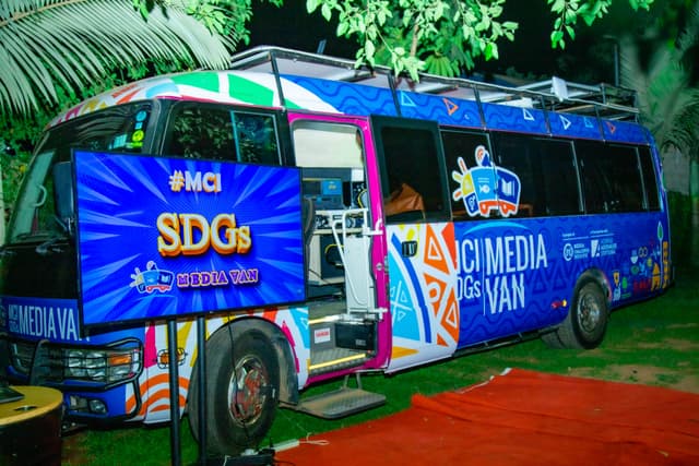 The MCI SDGs Media Van taking journalism to hard to reach communities to promote local journalism and fix news deserts